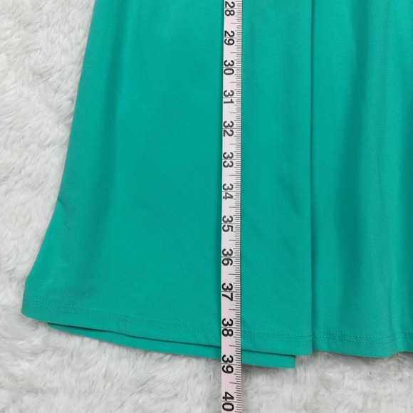 Ellen Parker Womens Slip Dress Teal Sleeveless Knee Length M‎ New - Picture 4 of 9